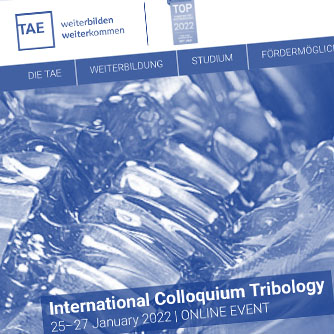 Ankündigung 23. Internationales Tribologie Kolloquium TAE