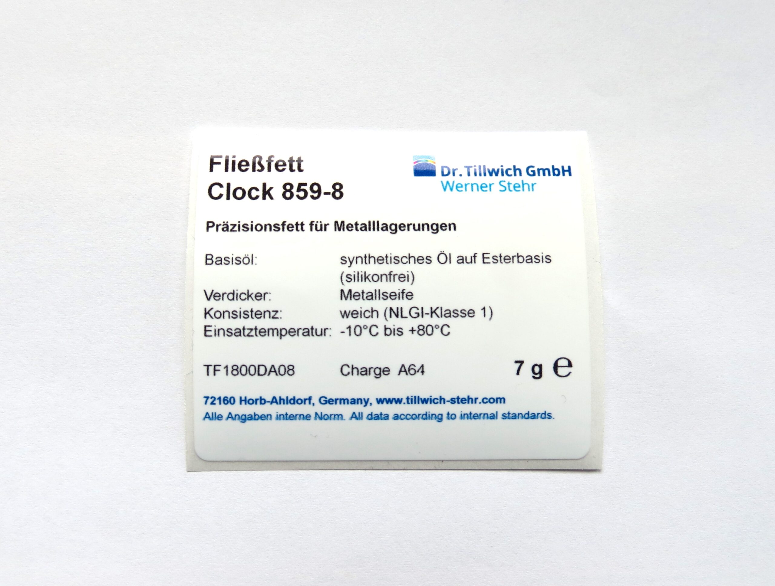 Produktbild: TF1800 Fließfett Clock 859-8