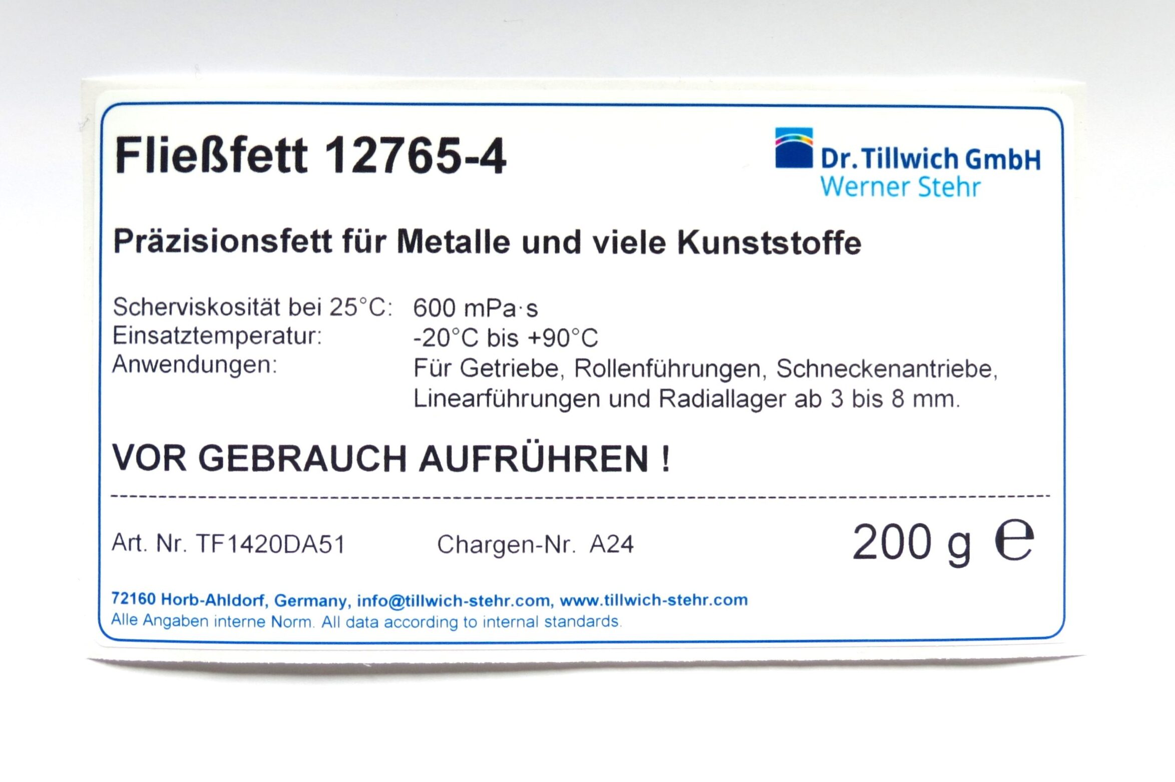 Produktbild: TF1420 Fließfett 12765-4