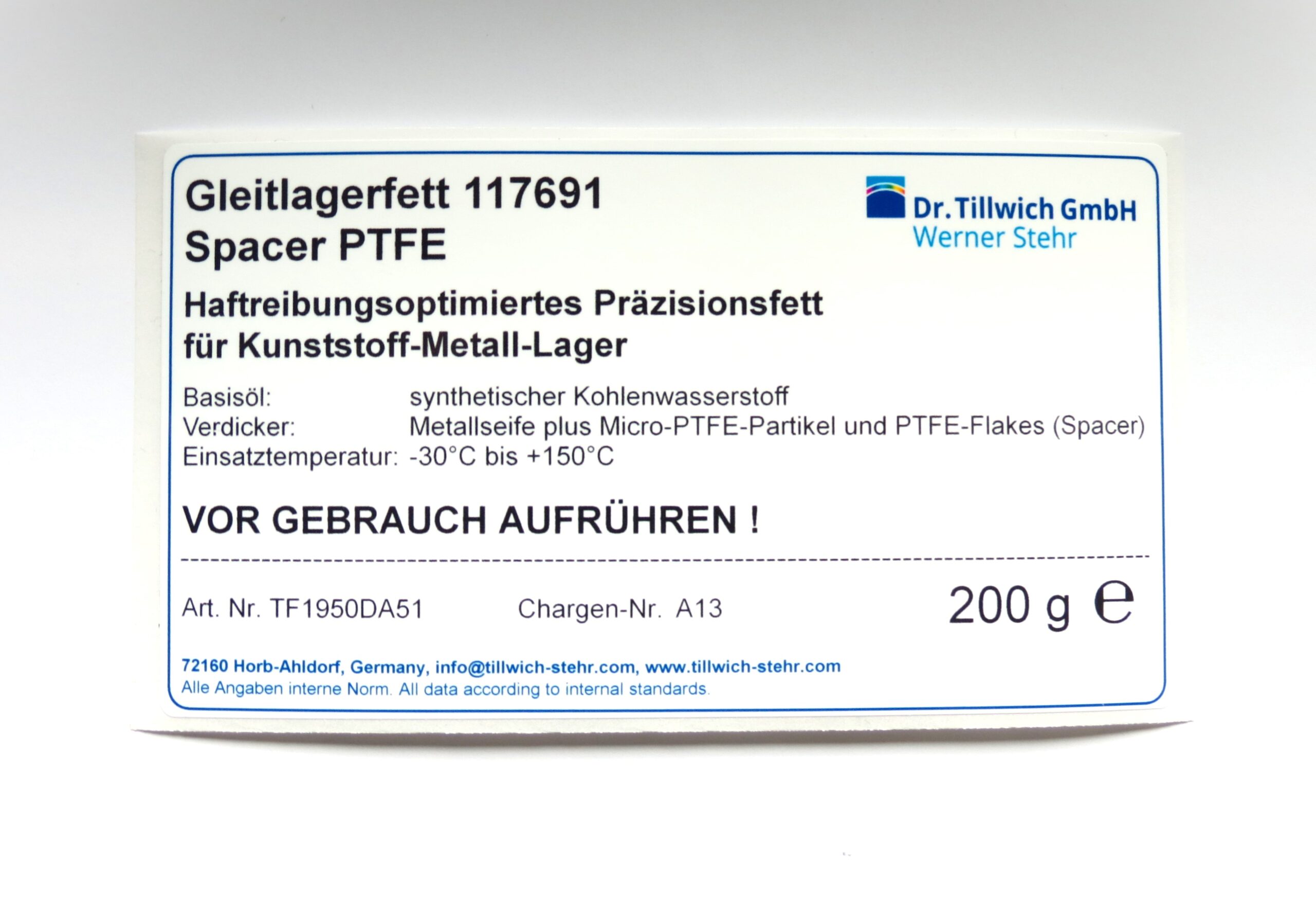 Produktbild: TF1950 Gleitlagerfett 117691 Spacer PTFE