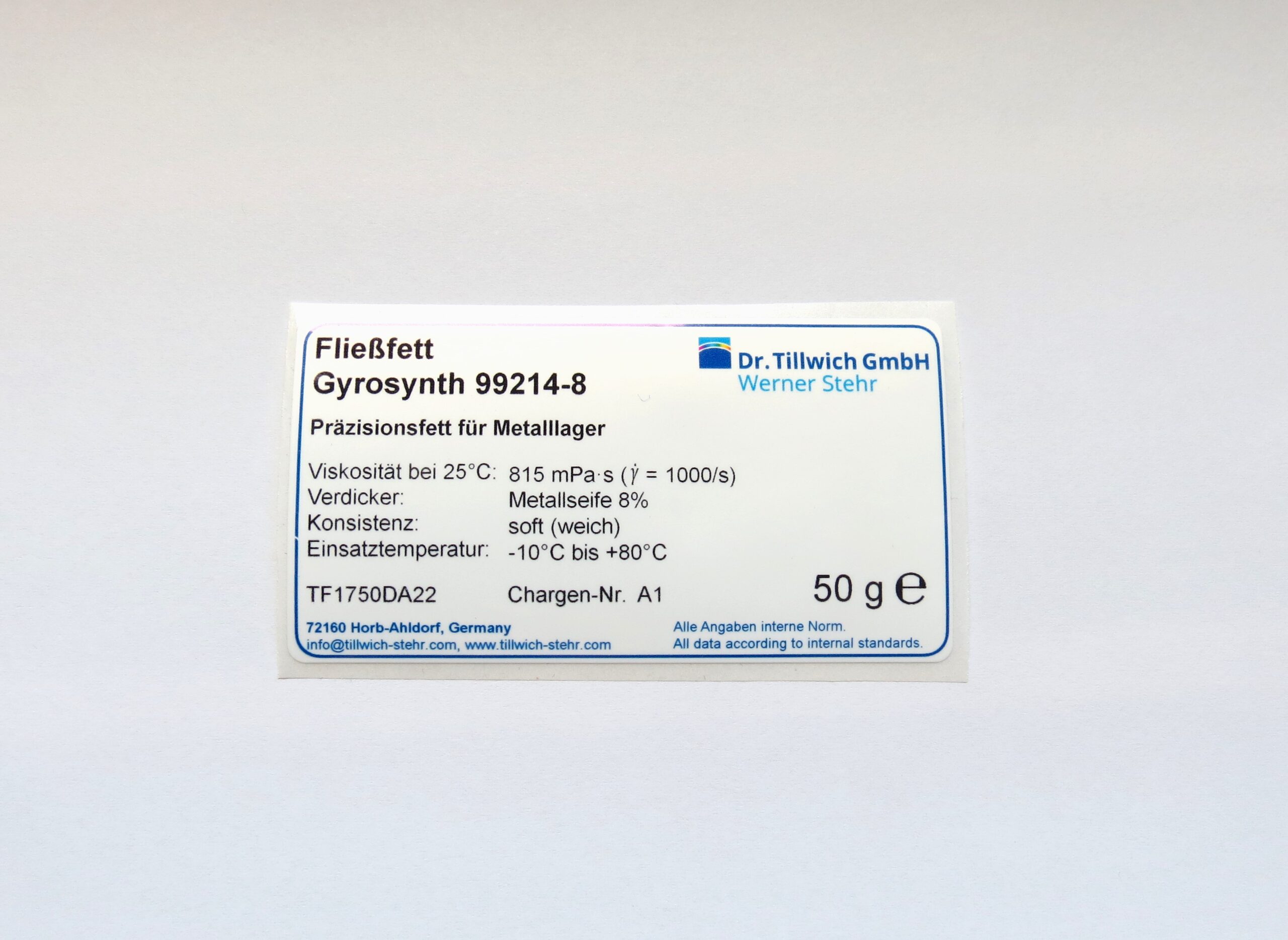 Produktbild: TF1750 Fließfett Gyrosynth 99214-8