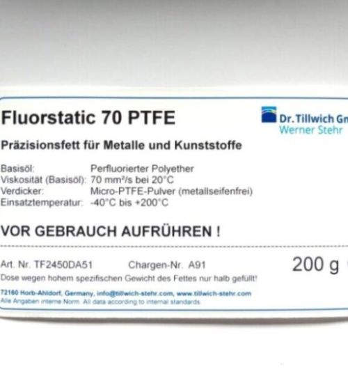 Product label TF2450DA51 - Fluorstatic 70 PTFE
