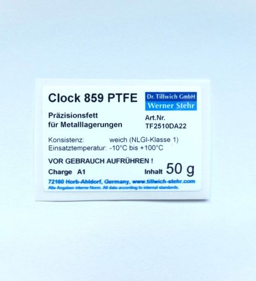 Product label TF2510DA22 - Clock 859 PTFE