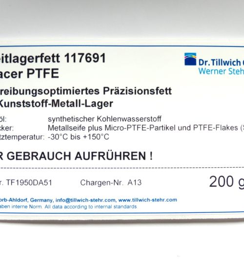 Product label TF1950DA51 - Plain bearing grease 117691 Spacer PTFE